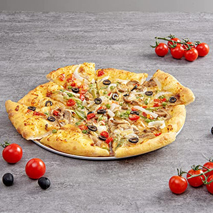 Restaurantware Met Lux 12 Inch Commercial Pizza Pan 1 Coupe Style Pizza Cooking Tray - Heavy-Duty 18-Gauge Aluminum Round Baking Tray Oven-Baking For Pizzas & More - size: 12"