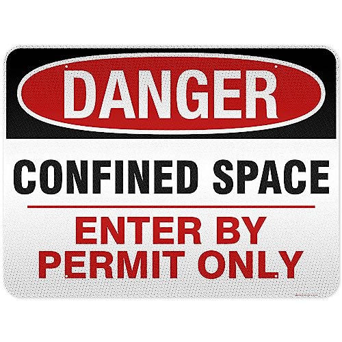 Danger Confined Space Enter By Permit Only Sign, 36x48 Inches, Reflective, - size: 36x48 - DiBound Reflective