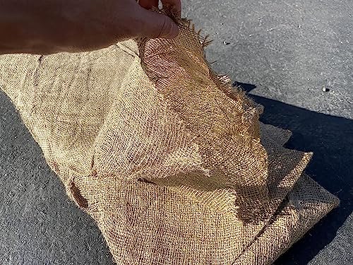 Sandbaggy Empty Compost Filter Sock | Sediment & Erosion Control Tubular Device | Wattles, Logs & Composite Socks | 100% Biodegradable Burlap | Meets DOT Requirements (1, 12 inch x 22 ft)