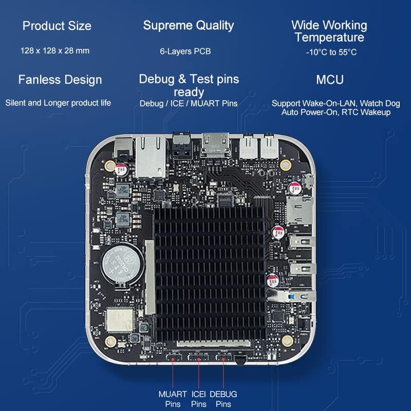 MINIX X35-i Max 4K Ultra HD Industrial Android Player, WiFi 6/4GB DDR4/32GB eMMC 5.1 Storage/GLAN/Pre-Rooted Firmware/Wake On LAN/Auto Power. Ideal for Digital Signage and Industrial Application. - size: 4GB+32GB/X35-I Max