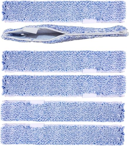 6 Pack 14" Microfiber Window Scrubber Refill Replacement Compatible with Unger 966540 Professional Scrubber Refill Sleeve, Reusable Squeegee Cloth Sleeve for MR.SIGA Professional Window Cleaning - size: 6-pack