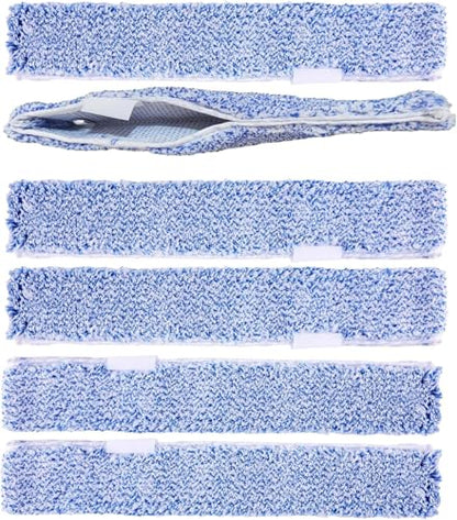 6 Pack 14" Microfiber Window Scrubber Refill Replacement Compatible with Unger 966540 Professional Scrubber Refill Sleeve, Reusable Squeegee Cloth Sleeve for MR.SIGA Professional Window Cleaning - size: 6-pack