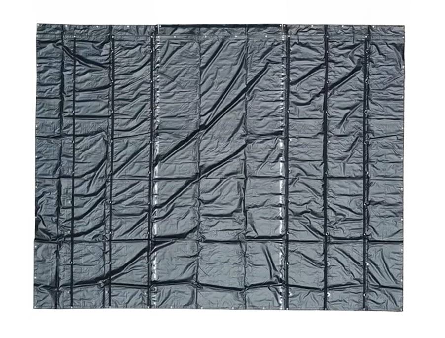 Mytee Products 20' x 30' Flatbed Trailer Steel Tarp with 6 FT Drop - Heavy Duty Black 18 Oz Vinyl Waterproof Tarp for Truck/Trailers to Protect Cargo from Wind, Rain, Snow and Sun - size: 20' x 30' (6' Drop)