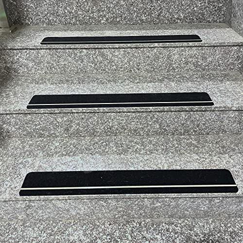 COSIMIXO 4" x 33FT Anti Slip Tape with Glow in The Dark Stripe,Premium Grip Tape Non Slip Stair Treads Tape,Non Skid Tape, High Traction Adhesive for Stairs Step Black/Green - color: Black, size: 4Inch x 33Ft