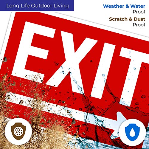 Exit Sign, with Right Arrow - size: 10x7