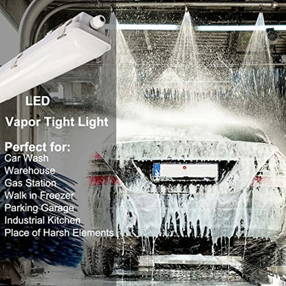DAKASON 8FT LED Vapor Tight Light Fixture 2Pack, 120W/100W/80W, 15600lm - size: 8FT-2Pack