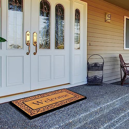 Calloway Mills 120072448WELC Abbington Welcome Doormat 24" x 48" - color: Welcome, size: 2' x 4' (Rectangular)