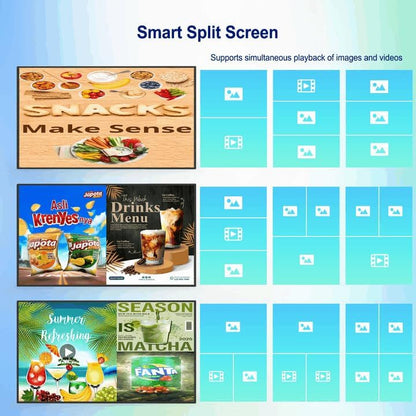 43inch Touchscreen Digital Display, 700nit Slim Fit Frameless LCD Monitor, USB + HDMI Ports for Touch Connectivity, CMS/U-Disk Plug&Play, Smart Split Screen, 24/7 Operation