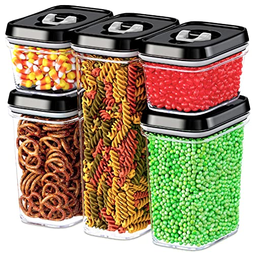 DWËLLZA KITCHEN Airtight Food Storage Containers with Lids - 5 Piece Set - Kitchen Accessories Food Containers - Pantry Organization and Storage - Clear Plastic BPA-Free - Keeps Food Fresh & Dry - color: 07 (Set of 5)