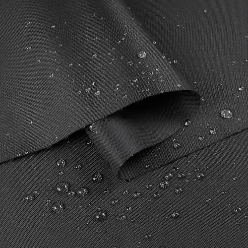 Marine Waterproof Canvas Fabric 600D Black 60"×1080" Ship in Roll - color: Black, size: 60"×1080"(Ship in Roll)