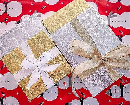 TheDisplayGuys 100 Cardboard Jewelry Gift Boxes with Inserts - Silver Foil - size: 100 Pack