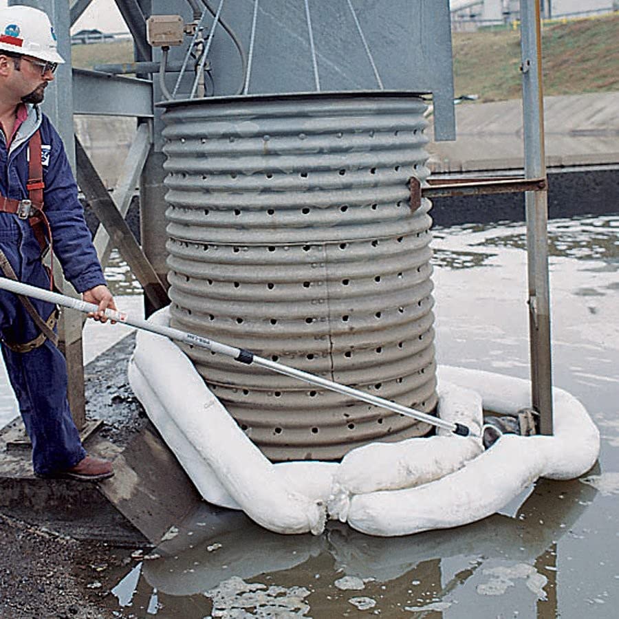PIG Oil Boom - Oil-Only Absorbent Boom - 4 Pack - 5" x 10' Boom - Absorbs up to 6 gallons per Boom - BOM405 - size: 5" x 10'