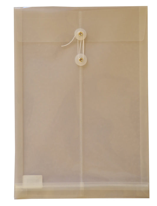 Letter Size Poly String Envelope with Expandable Gusset, 6pcs Pack Clear (Multicolor) - color: Multicolor