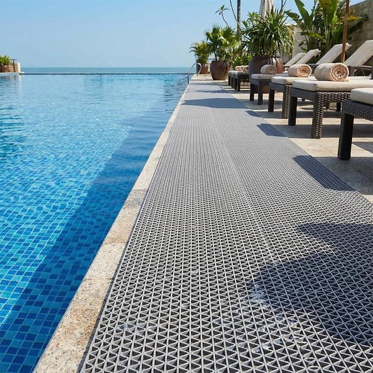 Anti Slip Drainage Mat Cutable Pool Flooring Bathroom Mats 3FTX6FT PVC Mesh Rubber Matting Heavy Duty for Garage Restaurant Basement Commercial Kitchen - size: 3FTX6FT