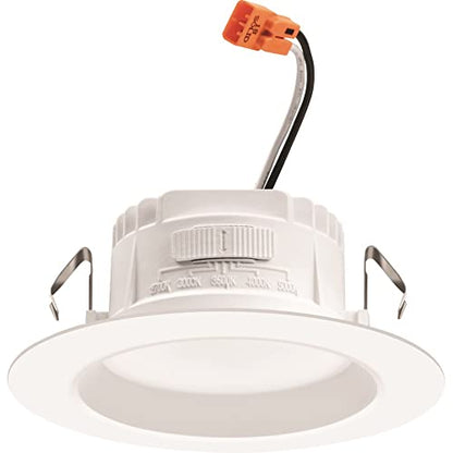 Juno 4 Inch LED Recessed Lighting, RetroBasics Series LED Downlight Trim Kit, Regressed 4" Ceiling Light with 5-in-1 Switchable White Color, 625 Lumens, Baffle Trim, Matte White - color: Switchable White, size: 4-Inch, style: Standard | Non-Adjustable | S